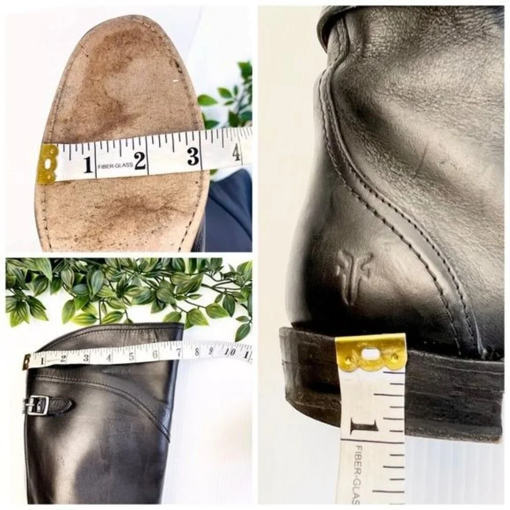 Frye Dorado leather riding boots black color size 6